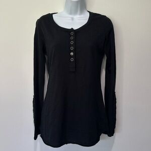 Lace trim long sleeve shirt